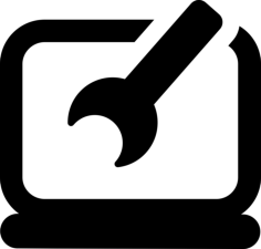 Computer Settings Outline Svg File, Free Vectors File